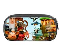 CWED 1 piezas Estuche italiano con llavero, Italian Brainrot cremallera, gran capacidad, neceser para cosméticos, portalápices, para fans de dibujos animados, chicos y chicas Estuche anime