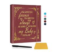 CWEGSJ I'll Love You Forever,I'll Like You for Always,as Long as I'm Living My You'll be.Álbum de cubierta de cuero con memoria, regalo para el día de San Valentín para novia y novio (álbum-I'LL Love