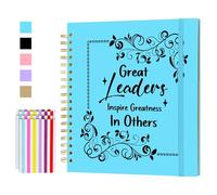 CWEGSJ Leader Gift Great Leaders Inspire Greatness In Other Scrapbook Album DIY para Boss Leadership Photo Album Book. (azul claro, 10 x 10)