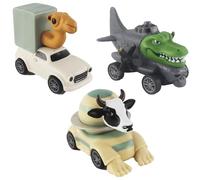 CWENDANER 3 piezas de juguetes para niños pequeños, tralalero tralala figura de coche juguete para bebé, coche de juguete para empujar y soltar (camello)