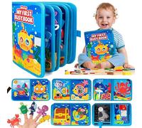 CWENDANER Con tema del océano, libro de empleo de fieltro 3D, juguete sensorial educativo, libro silencioso para niños y niñas a partir de 1,2,3 años, actividades de aprendizaje para niños pequeños