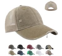 CWENDANER Gorras Mesh Trucker Unisex, Gorra de Béisbol Transpirable para Hombre, Protección Solar de Secado Rápido, Malla Plegable Lavable, Ligera Sombrero Verano al Aire Libre con Hebilla Ajustable
