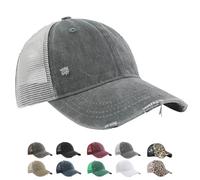 CWENDANER Gorras Mesh Trucker Unisex, Gorra de Béisbol Transpirable para Hombre, Protección Solar de Secado Rápido, Malla Plegable Lavable, Ligera Sombrero Verano al Aire Libre con Hebilla Ajustable