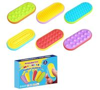 CWENDANER Pack de 6 Fidget Sliders Magnéticos - Juguetes Antiestrés Hápticos con 6 Texturas Sensoriales - Gadget de Escritorio para Adultos y Estudiantes, Relajación y Concentración, TDAH y Autismo