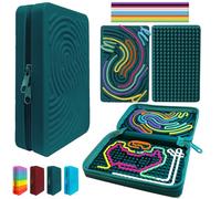 CWENDANER Tablero de Actividades sensoriales de Silicona de Doble Cara para Autismo y TDAH con 20 Cuerdas, Apto para niños de 3 años en adelante y Adultos para Reducir el estrés (Azul mar)