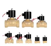 CWHHTVBI Válvula Solenoide Eléctrica 1/4 Quot; 3/8 quot; 1/2 litro; 3/4 quot; 1 Cita; DN8/10/15/20/25/50 Neumático Normalmente Cerrado for Agua Aceite Aire 12V 24V 220V 1 Uds(220v,DN8)