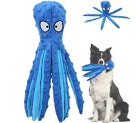 CWhiskerspot Octopus Dog Toy,Whiskerspot Octopus Toy,No Stuffing Squeaky Dog Interactive Play Toys with Crinkle Paper,Eco Friend Octopus Plush for Dogs,Teeth Cleaning & Durable for Puppies & Adul (A)