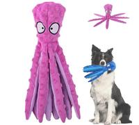 CWhiskerspot Octopus Dog Toy,Whiskerspot Octopus Toy,No Stuffing Squeaky Dog Interactive Play Toys with Crinkle Paper,Eco Friend Octopus Plush for Dogs,Teeth Cleaning & Durable for Puppies & Adul (D)