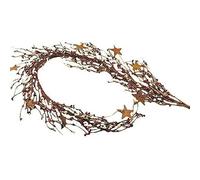 CWI Gifts Pip Berry & Star Garland, Mezcla (Country Mix), 40" w/Flat Stars