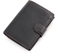 CWLPSL 1 Pieza Cartera Hecha a Mano para Hombre, Cartera Retro de Gran Capacidad, Cartera Informal con múltiples Tarjetas (Color: Negro, tamaño: 13 * 10 cm)