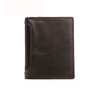 CWLPSL 1 Pieza Cartera para Hombre Cartera Horizontal Retro Cartera Informal de Negocios Cartera Corta (A, 12 * 10 * 2 cm)