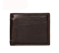 CWLPSL 1 Pieza Cartera para Hombre Cartera Horizontal Retro Cartera Informal de Negocios Cartera Corta (A, 12 * 10 * 2 cm)
