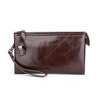 CWLPSL Bolso de Mano de Cuero de PU para Hombre, Cartera de Mano, Organizador de Negocios (Color: A, tamaño: 23 x 14 x 3 cm)
