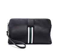 CWLPSL Bolso de Mano de Cuero Suave para Hombre, Cartera de Mano Masculina, de Moda, Tipo sobre, para Negocios, de Gran tamaño (Color: Negro, tamaño: 15 x 24 cm)