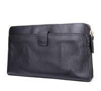 CWLPSL Bolso de Mano Grande de Cuero para Hombre, Cartera, Monedero, Pasaporte, Negocios, teléfono Celular, Tarjetero (Color: Negro)