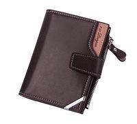 CWLPSL Cartera con Hebilla Vertical para Hombre, Cartera Multifuncional con múltiples Tarjetas, Gran Capacidad (Color: A)