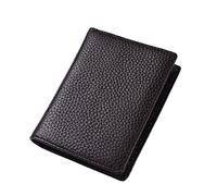 CWLPSL Cartera Corta para Hombre Carteras Verticales Bolsa de Cuero para Permiso de Conducir Juego de Tarjetas para Permiso de Conducir Cartera para Hombre (Negro, 11,5 x 9 cm)
