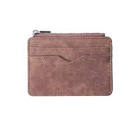 CWLPSL Cartera de Cuero Cartera para Tarjetas para Hombre, Corta, de Cuero Mate, Retro, con múltiples Tarjetas, Tarjetero de Tela esmerilada, Monedero Minimalista, Monedas Transparentes (Color: Azul)