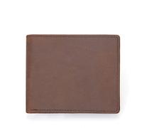 CWLPSL Cartera de Cuero de Vaca Crazy Horse de Primera Capa para Hombre, Billetera de Cuero versátil Retro a la Moda para Hombre