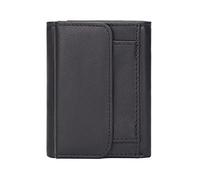 CWLPSL Cartera de Cuero Genuino con Bloqueo RFID para Hombre Cartera Corta de Moda para Hombre Cartera de Tres Pliegues para Hombre