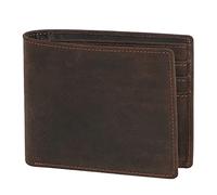 CWLPSL Cartera de Cuero para Hombre, Billetera de Seguridad con Bloqueo RFID (Color: marrón B, tamaño: 11,5 x 1,5 x 9,5 cm)