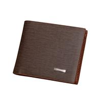 CWLPSL Cartera de Cuero para Hombre, Cartera Corta Plegable, Bolso Multifuncional con Clip para Hombre (A, tamaño