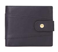 CWLPSL Cartera de Cuero Retro de Primera Capa con Cera de Aceite para Hombre, Bolso de Mano con múltiples Tarjetas, Regalo para Padre, Hijo y Esposo (Color: Negro, tamaño: 12 x 10 x 2,5 cm)