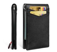 CWLPSL Cartera de Fibra de Carbono para Tarjetas de crédito, para Hombre y Mujer, con tecnología Negra, para Tarjetas de crédito (diámetro de 8 x 11 cm)