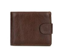 CWLPSL Cartera de Hombre con Hebilla Cartera de Hombre de Cuero Cartera de Hombre marrón