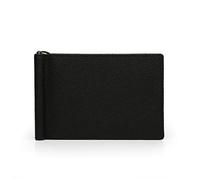 CWLPSL Cartera de Hombre de Piel auténtica con Estampado de cocodrilo, de Piel de Vaca (Negra)