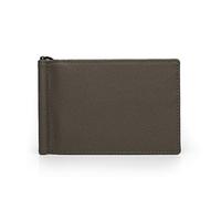 CWLPSL Cartera de Hombre de Piel auténtica con Estampado de cocodrilo, de Piel de Vaca (Negra)
