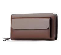 CWLPSL Cartera de Mano de Cuero Larga para Hombre, Cartera de Mano para teléfono móvil, Funda para teléfono móvil, Tarjetero (Color: Negro, tamaño: 22 x 4 x 12 cm)