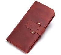 CWLPSL Cartera de Mano de Cuero Larga para Hombre, Cartera, Monedero, Funda de Viaje, Tarjetero (Color: Negro, tamaño: 16,5 x 1,5 x 8,5 cm)