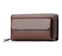 CWLPSL Cartera de Mano Grande, Cartera de Mano Larga de Cuero para teléfono móvil para Hombre (Color: B, tamaño: 12 * 4 * 22 cm)