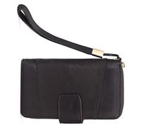 CWLPSL Cartera de Mano Larga de Cuero para Hombre, Tipo sobre, para Viaje, Pasaporte, Negocios, teléfono móvil, Tarjetero (Color: marrón, tamaño: 18 x 4 x 10,5 cm)