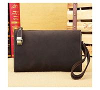 CWLPSL Cartera de Mano para Hombre, Bolso de Mano de Cuero, Bolso de Mano, Cartera de Negocios con Cremallera