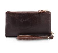 CWLPSL Cartera de Mano para Hombre, Tarjetero de Piel auténtica, Cartera Larga, Cartera de Piel sintética para Hombre, Regalo Preferido para Hombre (Color: marrón, tamaño: 21,5 cm x 11,5 cm x 3 cm)