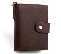 CWLPSL Cartera de Seguridad con Bloqueo RFID de Cuero para Hombre (Color: marrón, tamaño: 12 x 3 x 9 cm)