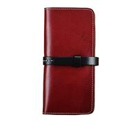 CWLPSL Cartera Hecha a Mano, Cartera Retro Japonesa y Coreana, Cartera Larga, Cartera de Mano para Hombres y Mujeres (Color: Negro, tamaño: 20 x 3,5 x 9,5 cm)