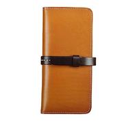 CWLPSL Cartera Hecha a Mano, Cartera Retro Japonesa y Coreana, Cartera Larga, Cartera de Mano para Hombres y Mujeres (Color: Negro, tamaño: 20 x 3,5 x 9,5 cm)