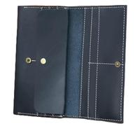 CWLPSL Cartera Larga para Hombre, Cartera de Mano de Cuero Genuino para Hombre, monederos, Tarjetero Retro con múltiples Tarjetas (Color: marrón, tamaño: 10,5 x 19 cm)