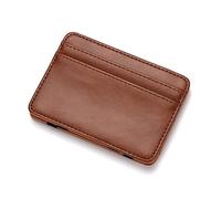 CWLPSL Cartera mágica de Cuero Cartera pequeña Delgada para Hombre Cartera pequeña de Cuero sintético (B, Talla única)