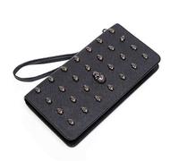CWLPSL Cartera Multiusos, Cartera de Mano con Cremallera para Mujer, Nueva Cartera con Clip para Billetes y Calaveras para Mujer, Paquete de Tarjetas