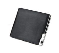 CWLPSL Cartera para Hombre, Delgada, Larga, para Negocios, Tipo sobre, Monedero, Tarjetero (Negro, 12 cm x 10 cm x 1 cm)