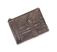 CWLPSL Cartera Retro para Hombre, Billetera Corta con Cremallera, Tarjetero, Cartera para carnet de Conducir, Monedero para Varias Tarjetas (A, 13 x 10 cm)