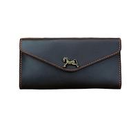 CWLPSL Cartera Tipo sobre para Hombre y Mujer, Tipo Cartera para teléfono móvil, Estilo Retro, Larga, Tipo sobre, Tipo Cartera para Tarjetas (A, 9 x 2 x 17,8 cm)