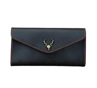 CWLPSL Cartera Tipo sobre para Hombre y Mujer, Tipo Cartera para teléfono móvil, Estilo Retro, Larga, Tipo sobre, Tipo Cartera para Tarjetas (A, 9 x 2 x 17,8 cm)