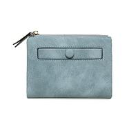 CWLPSL Carteras de Cuero de PU para Mujer, Moda Coreana, Multifuncional, Esmerilado, Corto, Retro, Monedero, Tarjetero (Color: B) (A)