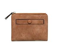 CWLPSL Carteras de Cuero de PU para Mujer, Moda Coreana, Multifuncional, Esmerilado, Corto, Retro, Monedero, Tarjetero (Color: B) (E)