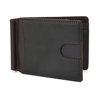 CWLPSL Carteras Minimalistas para Hombre, Billetera Delgada de Cuero auténtico con Bloqueo RFID y Bolsillo Frontal (Color: marrón, tamaño: 11,5 x 1 x 8 cm)